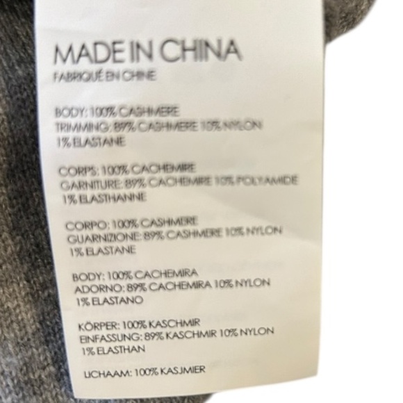 Club Monaco Gray Turtleneck oversized Women's Light Weight CASHMERE Sweater M - Picture 3 of 3